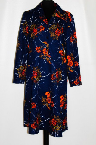 Rochie vintage flori portocalii anii '70