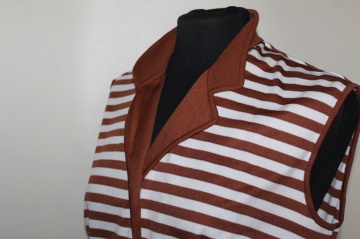 Rochie vintage maro cu dungi – anii ’70, Rimond Italia - Img 5