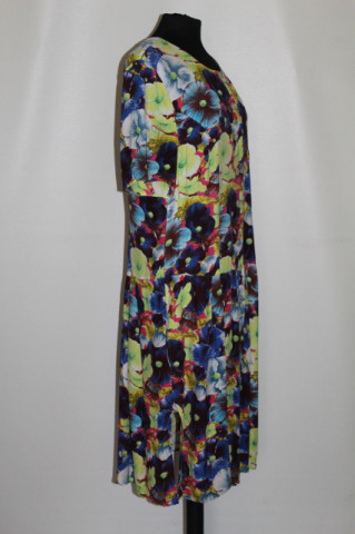 Rochie vintage Tendenz Modelle – floral retro ’90 cu nasturi & buzunare - Img 5