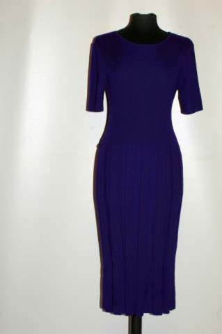 👗 Titlu atrăgător Rochie din tricot Ralph Lauren violet-cardinal – retro chic designer