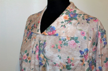 Bluza din tricot print floral anii '70
