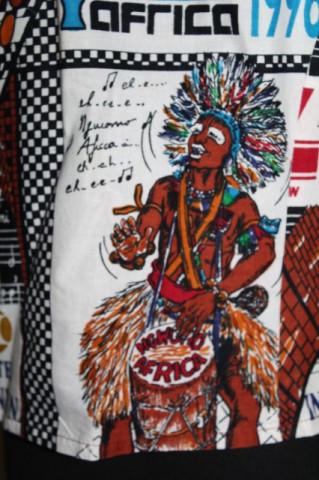 Bluză print afro anii 90