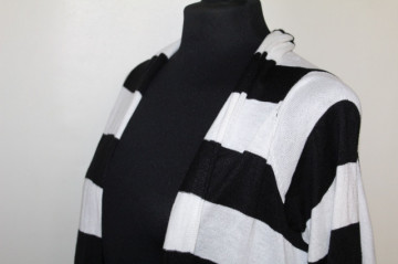 Bolero dungi alb‑negru – vintage casual chic - Img 5