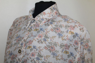 Cămașă cu suprapuneri print floral anii 80-90