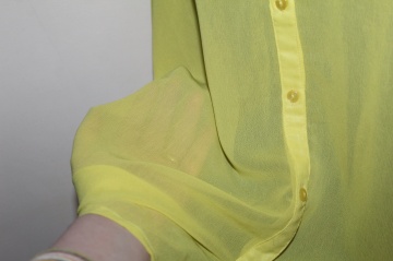 Cămașă galben acid Milla – chiffon lejer, croială fluidă - Img 4