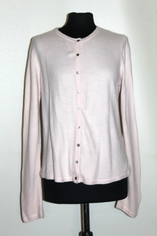 Cardigan roz deschis – vintage anii ’90, casual chic