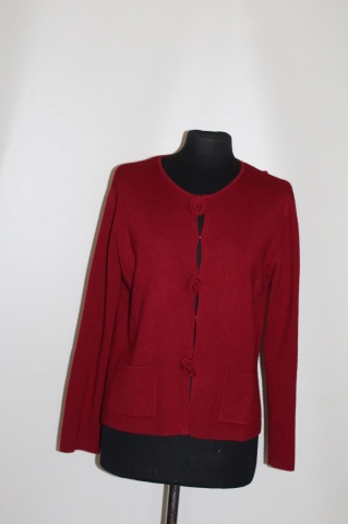Cardigan vișiniu repro anii ’50 – Un Deux Trois, detalii romantice