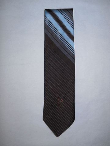Cravata vintage maro cu bleu "Pierre Cardin" anii '60