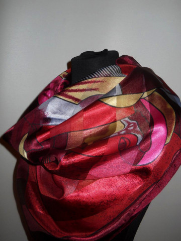 Esarfa retro "Picasso" anii '80