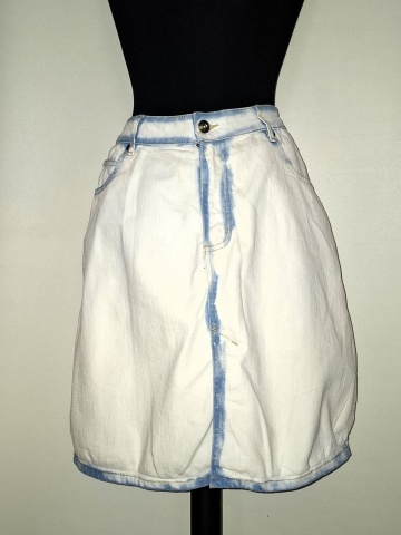 Fustă denim Fubu anii ’90 – bleu deschis, prespălată, vintage