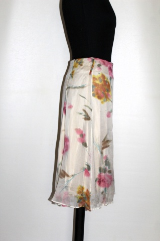 Fustă din mătase naturală Miss Sixty – print floral pastel, stil feminin - Img 3