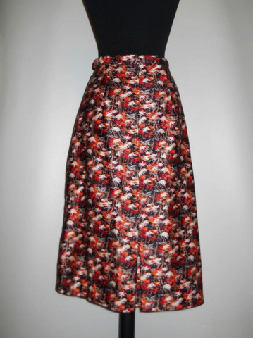 Fusta retro print palmieri anii '60
