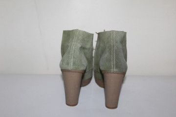 Ghete din piele întoarsă verde mentă – vintage B.D.A. - Img 2