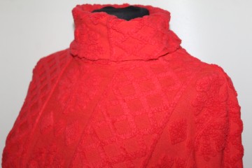 Helancă corai Miss Sixty anii ’90 – tricot geometric, guler turtleneck - Img 4