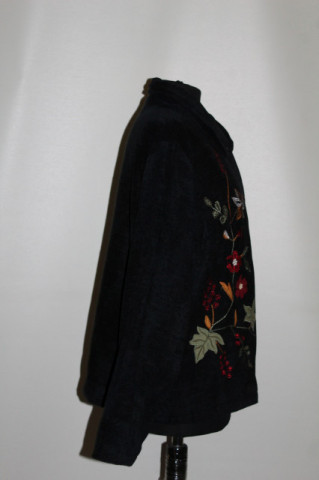 Jacheta vintage din plus cu flori aplicate anii '70 - '80