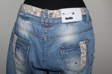 Jeans Tinddo Fashion Style – denim pictat cu rupturi, retro anii ’90 - Img 5