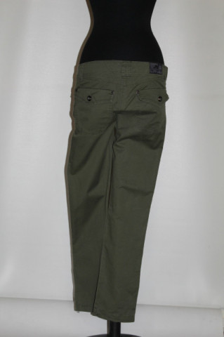 Pantaloni stil army Fox Company – vintage kaki, skinny - Img 5