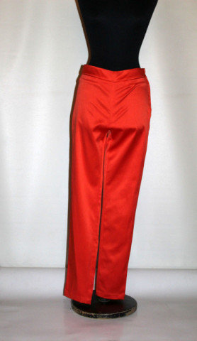 Pantaloni țigaretă portocalii repro anii 60
