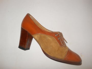 Pantofi bicolori vintage anii '40