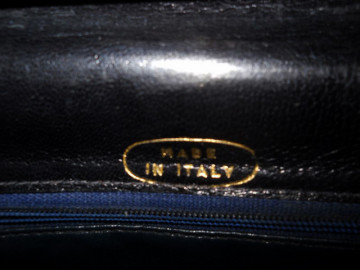 Plic vintage piele naturala neagra anii '70