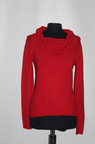 Pulover retro roșu anii ’90 – tricot fin, vibe casual vintage