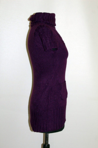 Pulover violet mânecă scurtă repro anii 70