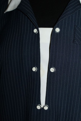 Rochie bleumarin dungi subțiri anii 80