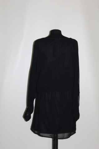 Rochie de ocazie neagră Kaffe – chiffon, croială fluidă și detalii elegante - Img 6