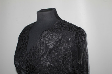 Rochie de seară cu bust din dantelă – repro anii ’70 - Img 5