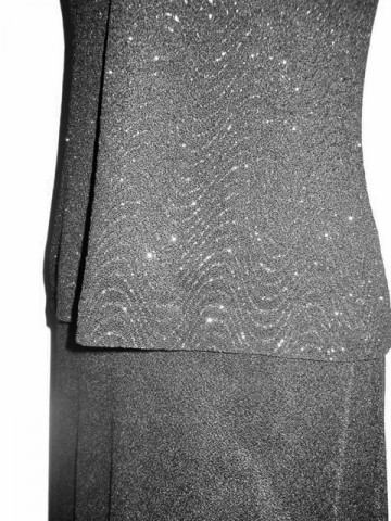 Rochie de seara neagra cu suprapuneri anii '90