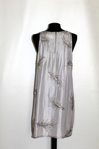 Rochie din mătase naturală cu broderie din mărgele – repro anii ’60, River Island - Img 2