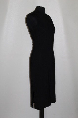 Rochie neagră repro anii ’60 – croială clasică midi - Img 4