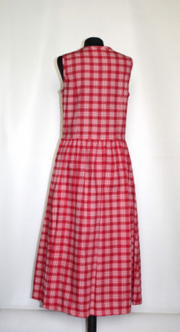 Rochie retro Coca Cola Collection – anii ’90, carouri alb‑roșii - Img 3