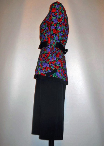 Rochie retro de ocazie print floral anii '80