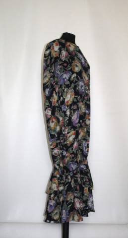 Rochie talie joasă cu print floral – retro anii ’80 - Img 4