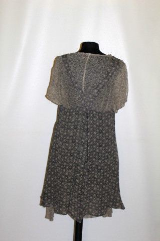Rochie Vero Moda retro anii ’90 – gri cu print geometric & floral - Img 3