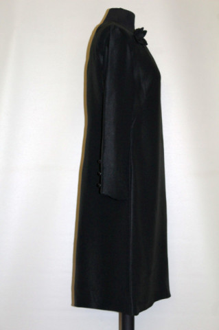 Rochie vintage neagră din crepe anii 60
