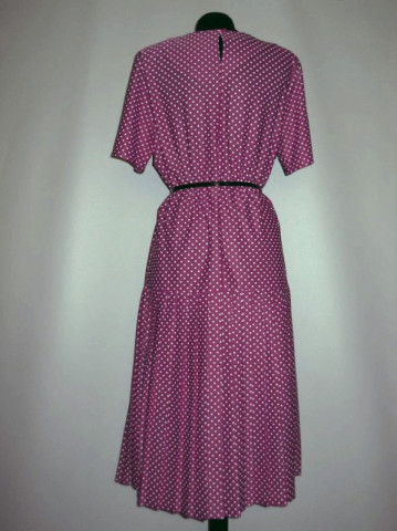 Rochie violet orhidee print buline anii '70