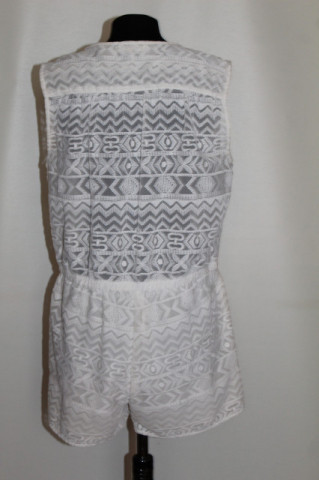 Salopetă Pepe Jeans – batist ivory cu broderie - Img 3