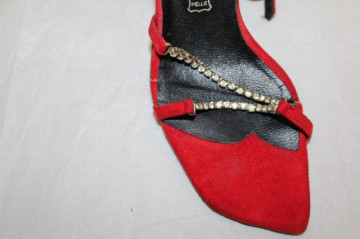 Sandale retro rosii repro anii '80