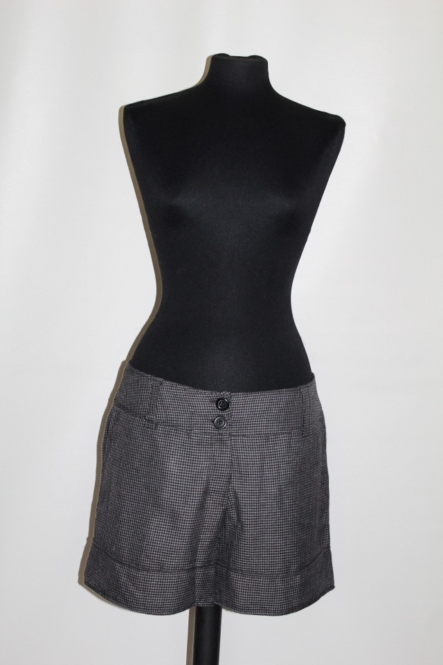 Pantaloni scurti pied de poule repro anii '70