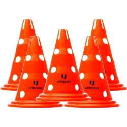Set 5 conuri Unisport Training 30 cm