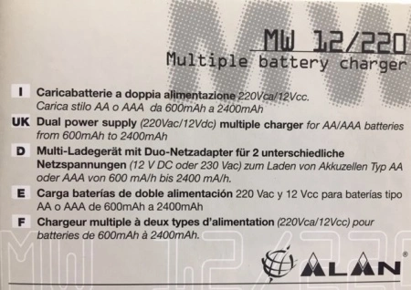 Incarcator pentru acumulatori AA/R6 - de la 12V/220V - Img 6