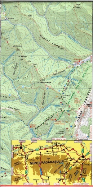 Harta turistica MUNTII FAGARASULUI - Img 2
