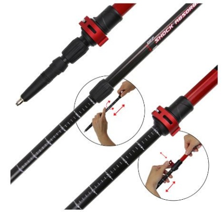 Set bete ALPIDEX Carbon Skitouring-Trek 62-135cm - Img 4