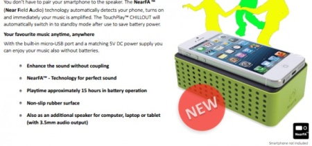 Amplificator portabil wireless TFA TOUCH&amp;PLAY-Muzica de pe smartphone! - Img 4