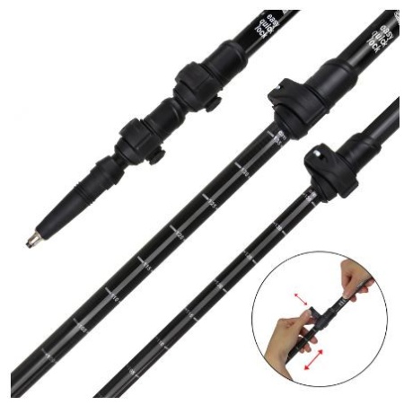 Set bete ALPIDEX Trekking Carbon Easy Quick Lock 63-135cm - Img 3