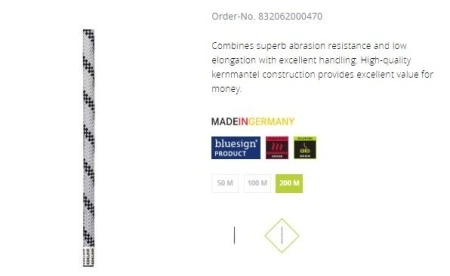 COARDA EDELRID PERFORMANCE STATIC 11mm X 50m - Img 3