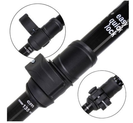 Set bete ALPIDEX Trekking Carbon Easy Quick Lock 63-135cm - Img 4