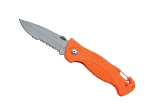 Cutit BALADEO SOS cu fluier si carabiniera - orange